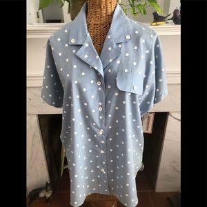 Vintage 90’s NOS Polka Dot Blouse Shirt